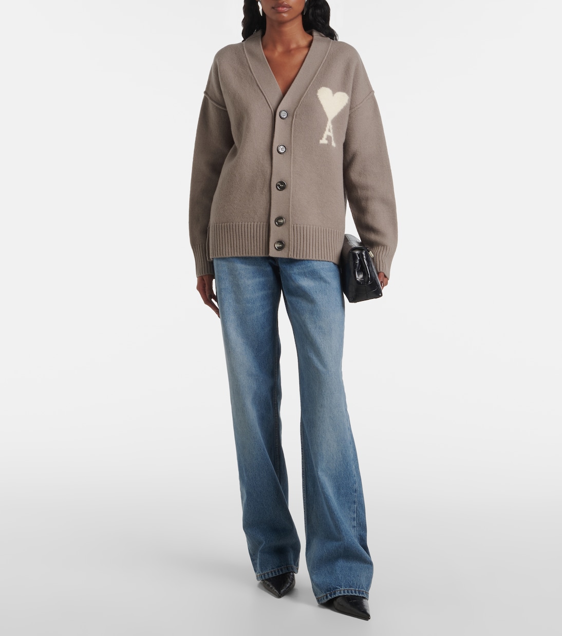 Ami de Cœur virgin wool cardigan | Ami Paris