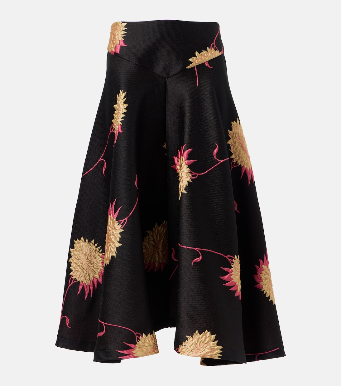 Gonna midi Milano in jacquard di raso | La DoubleJ