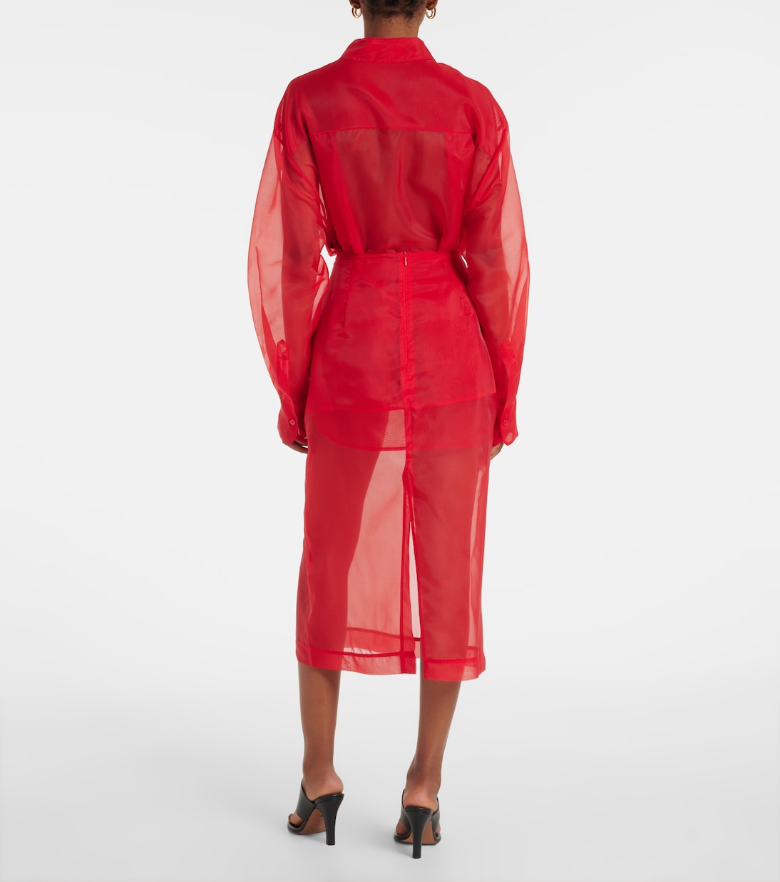 Gonna midi Peri in misto seta | The Frankie Shop
