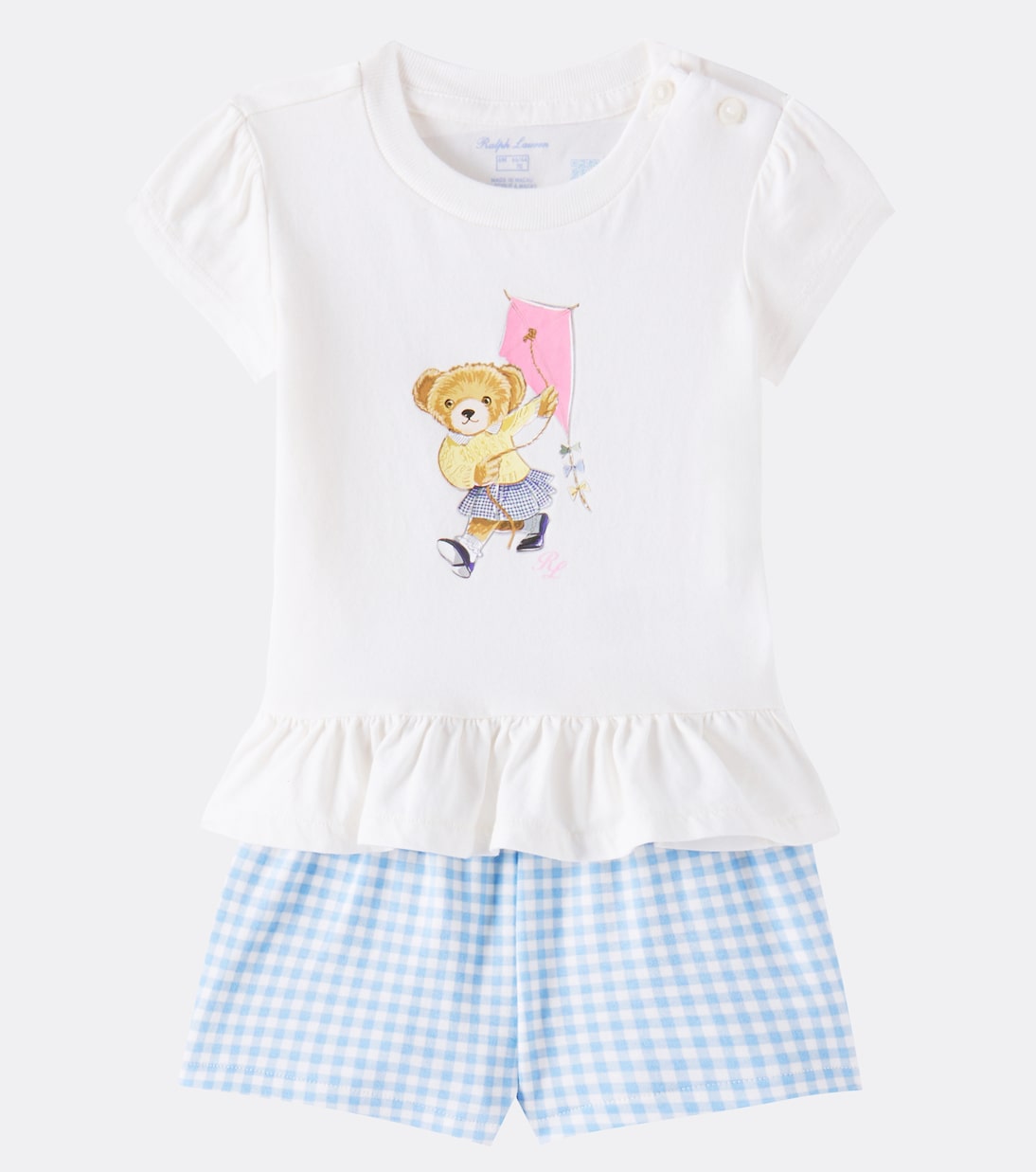 Baby Polo Bear cotton T-shirt and pants set | Polo Ralph Lauren Kids