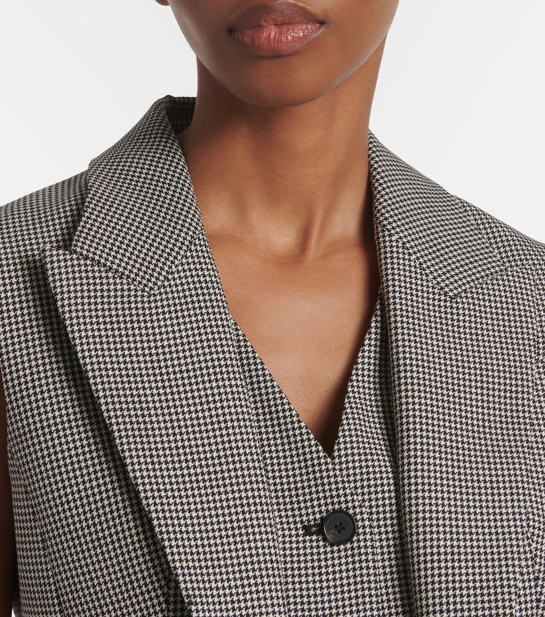 Houndstooth wool and mohair vest | McQueen