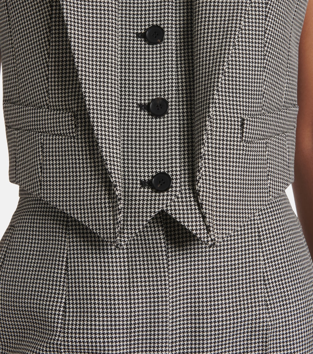 Houndstooth wool and mohair vest | McQueen