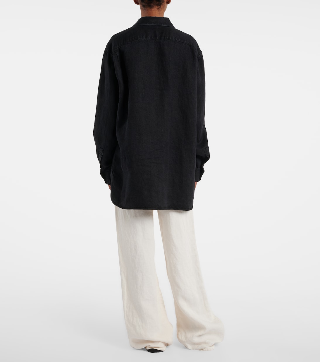 Camicia oversize Nesson in lino | The Row