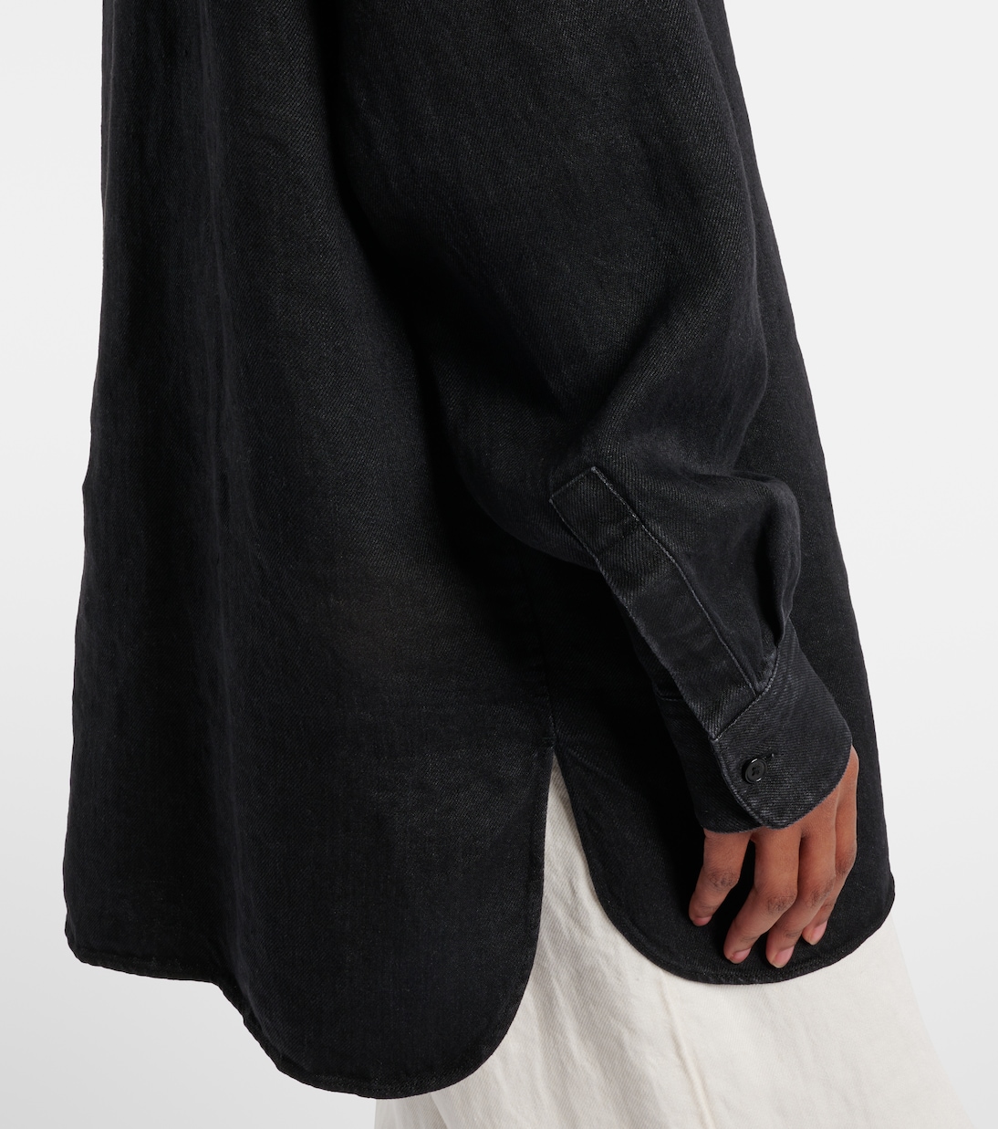 Camicia oversize Nesson in lino | The Row
