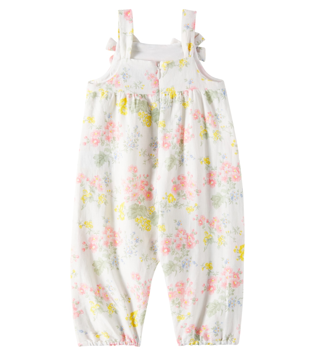 Baby - Jumpsuit corta in lino e cotone a fiori | Tartine et Chocolat