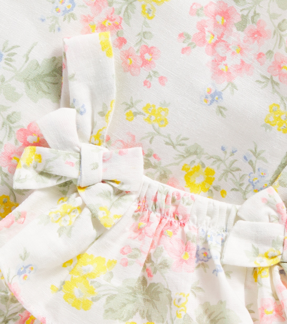 Baby - Jumpsuit corta in lino e cotone a fiori | Tartine et Chocolat