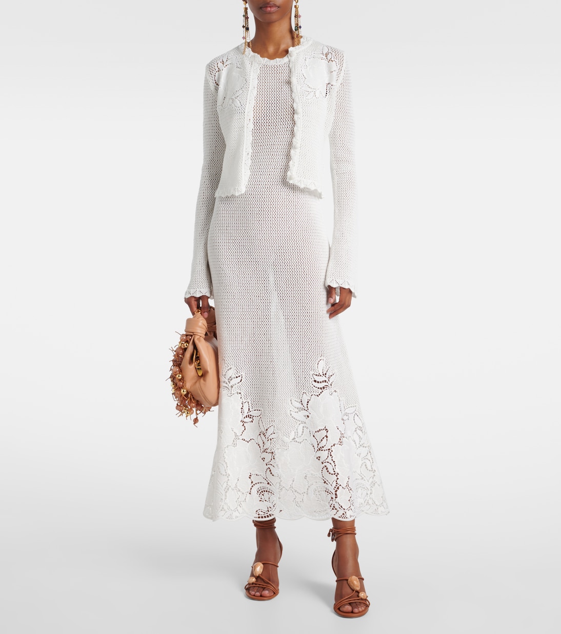 Vestido largo calado de algodón  | Erdem