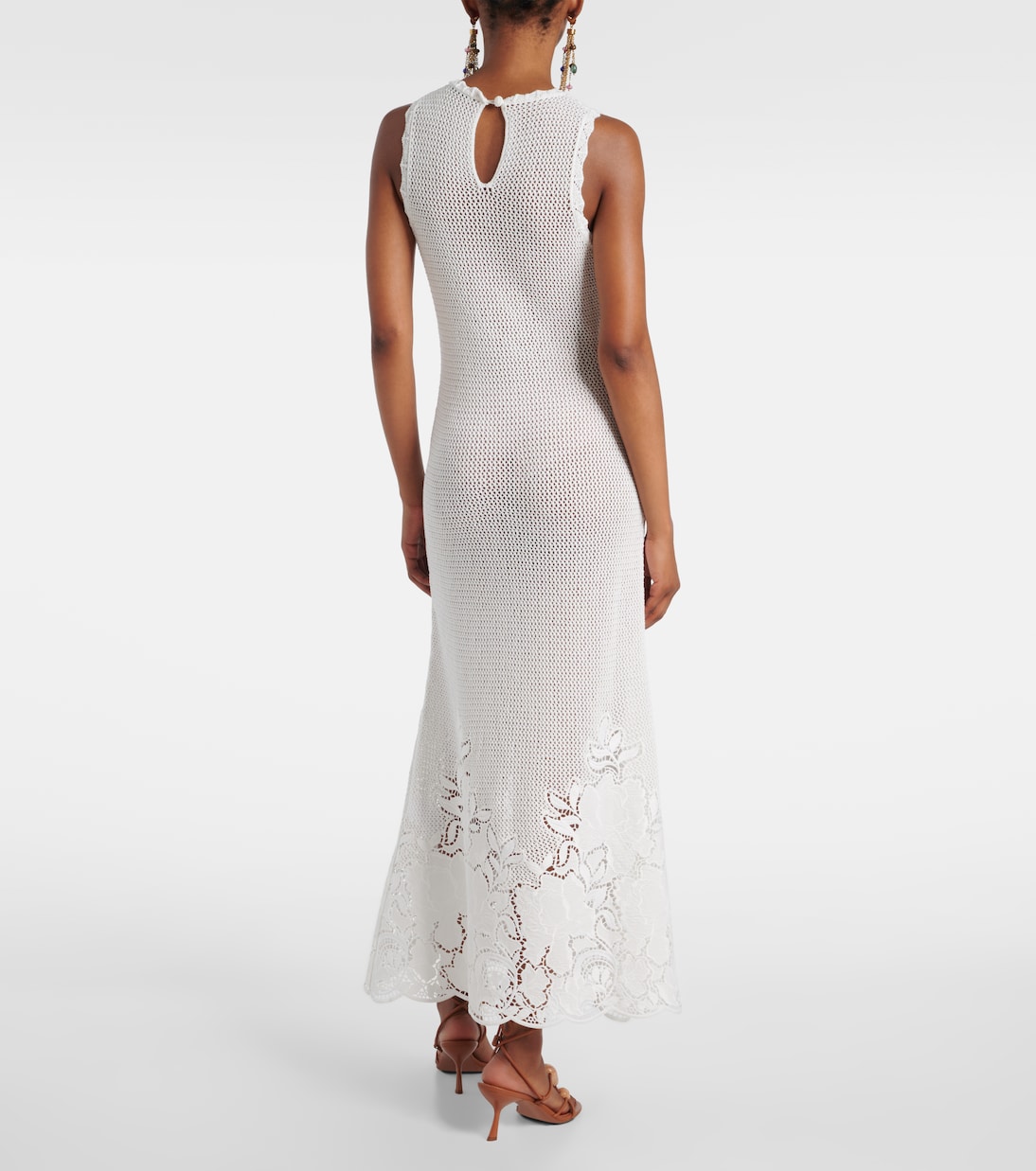 Vestido largo calado de algodón  | Erdem