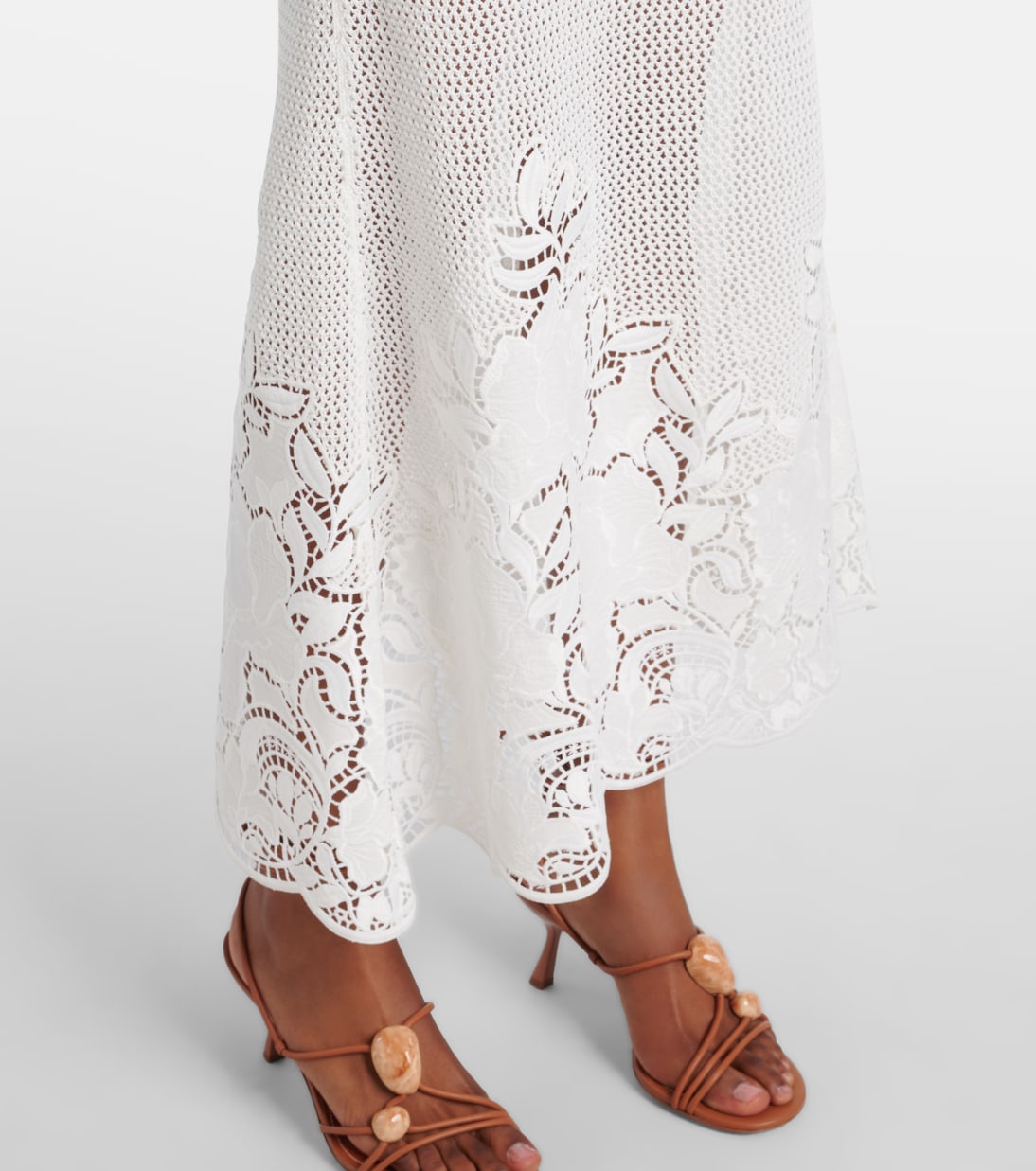 Vestido largo calado de algodón  | Erdem