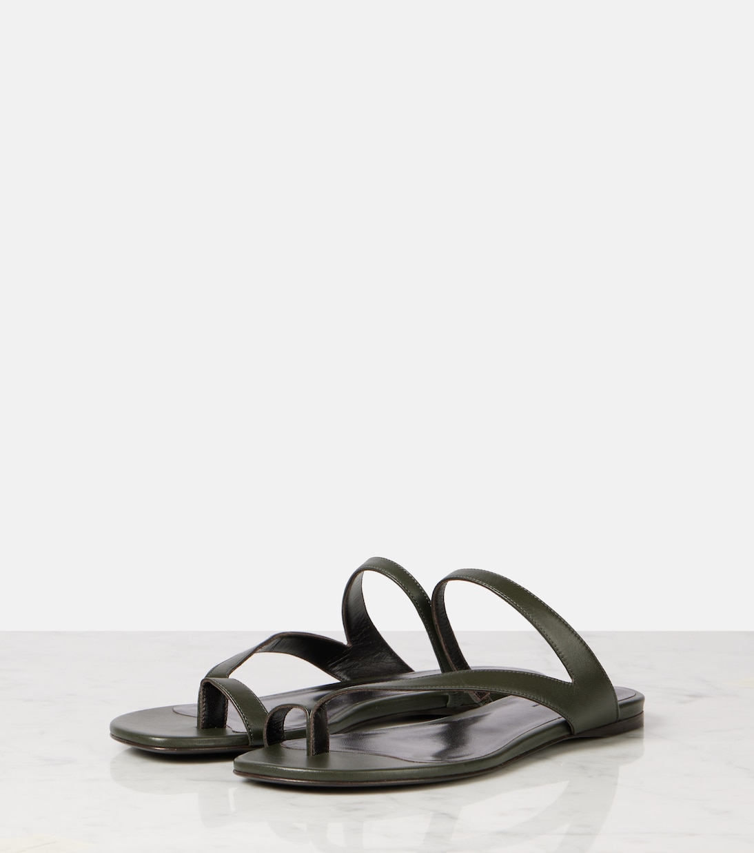 Aimee leather slides | Khaite