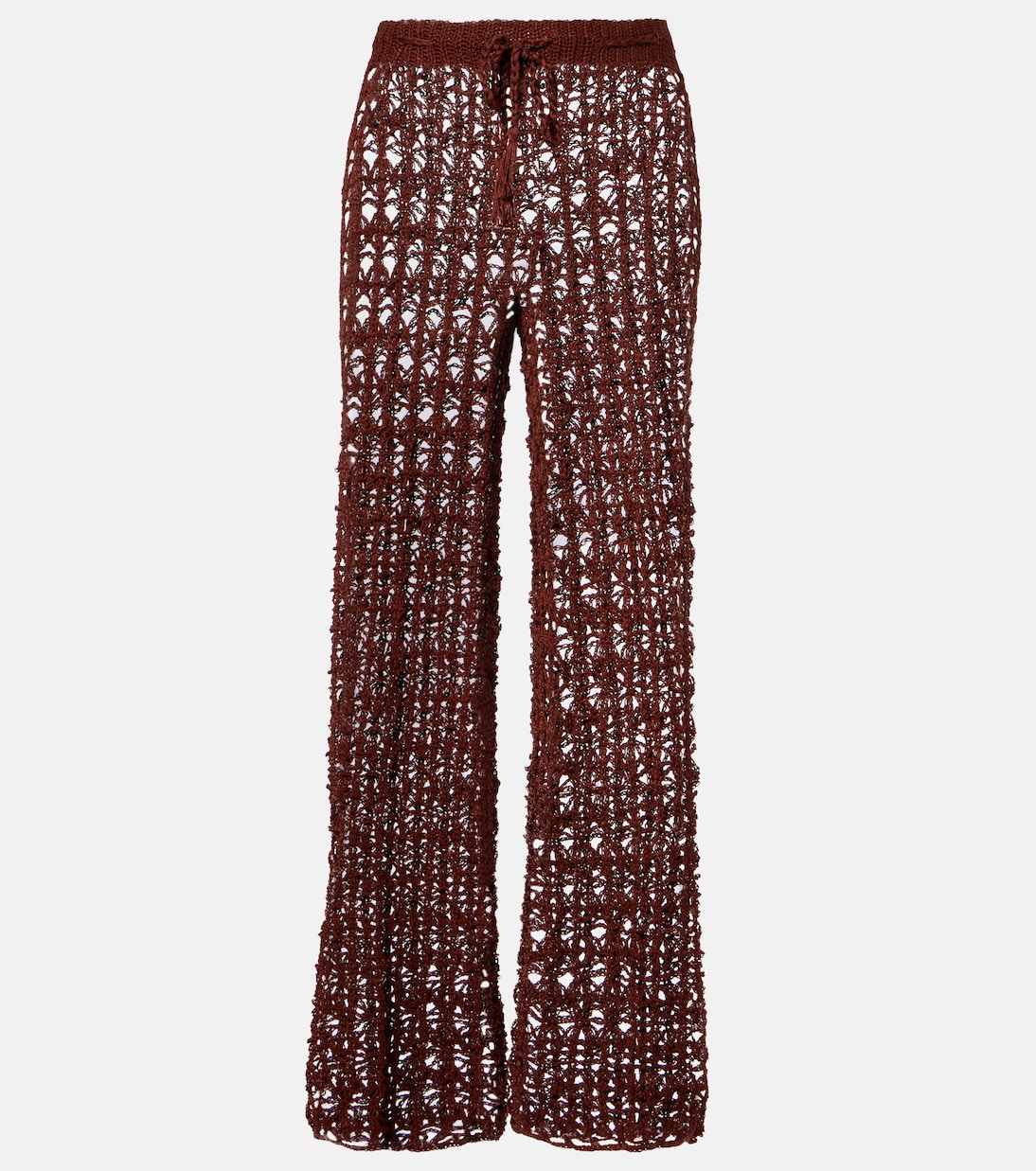 Crochet cotton wide-leg pants | Anna Kosturova