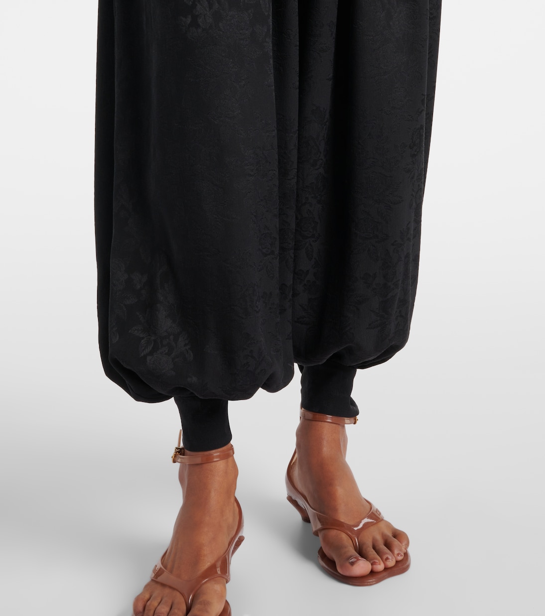 Weite Hose aus Seiden-Jacquard  | Chloé