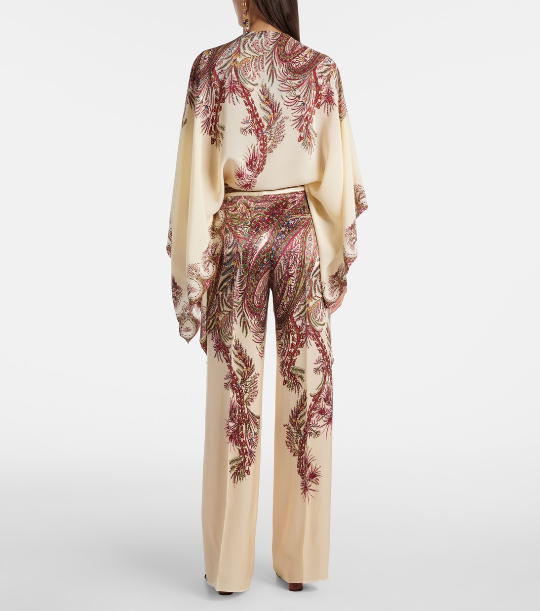 Paisley satin palazzo pants | Etro