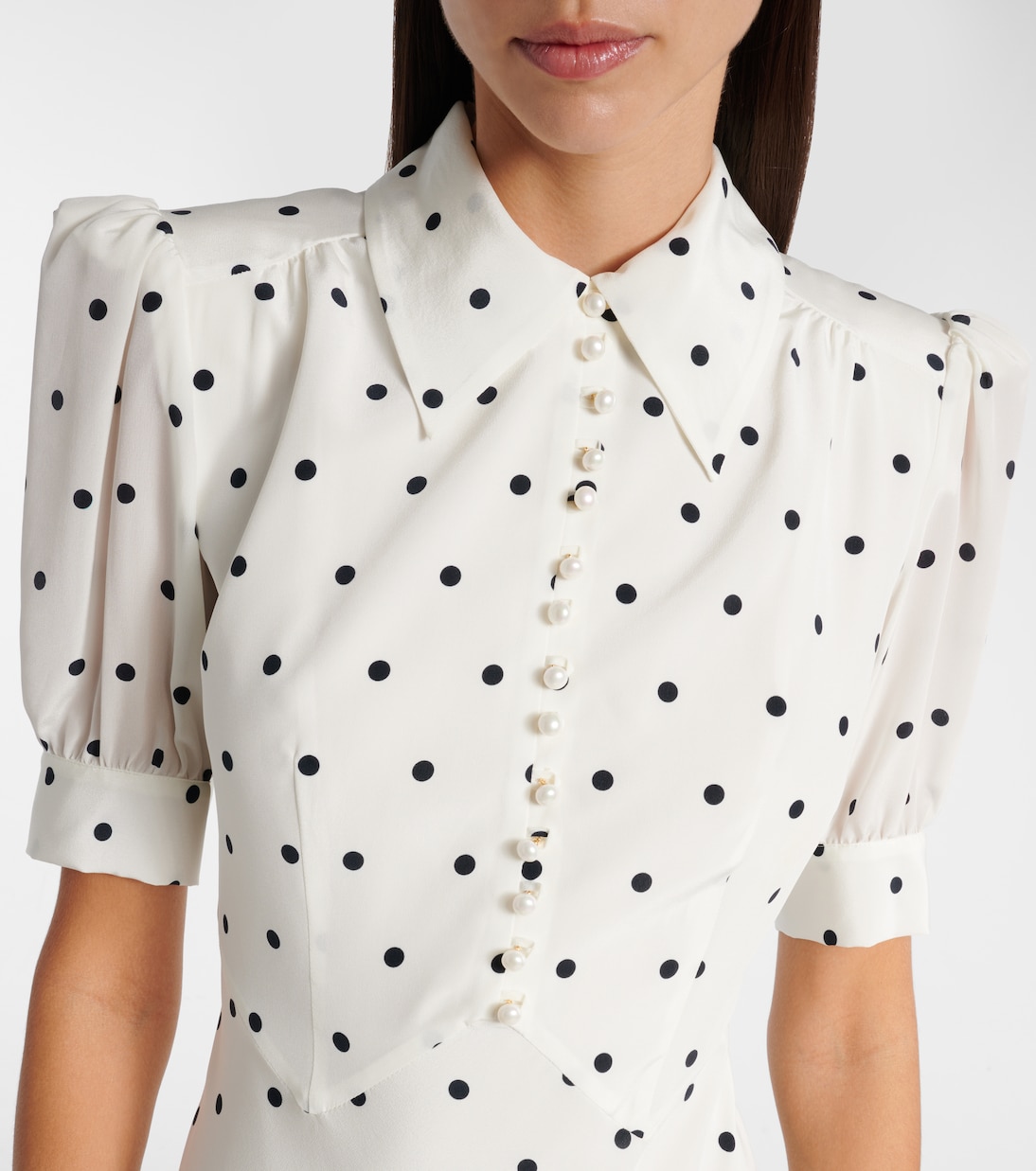 Polka-dot silk midi dress | Alessandra Rich