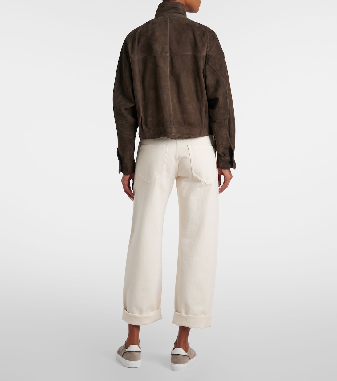 Bomberjacke aus Veloursleder | Brunello Cucinelli