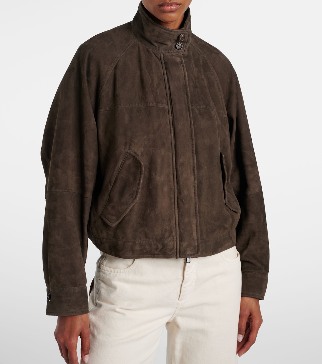 Bomberjacke aus Veloursleder | Brunello Cucinelli