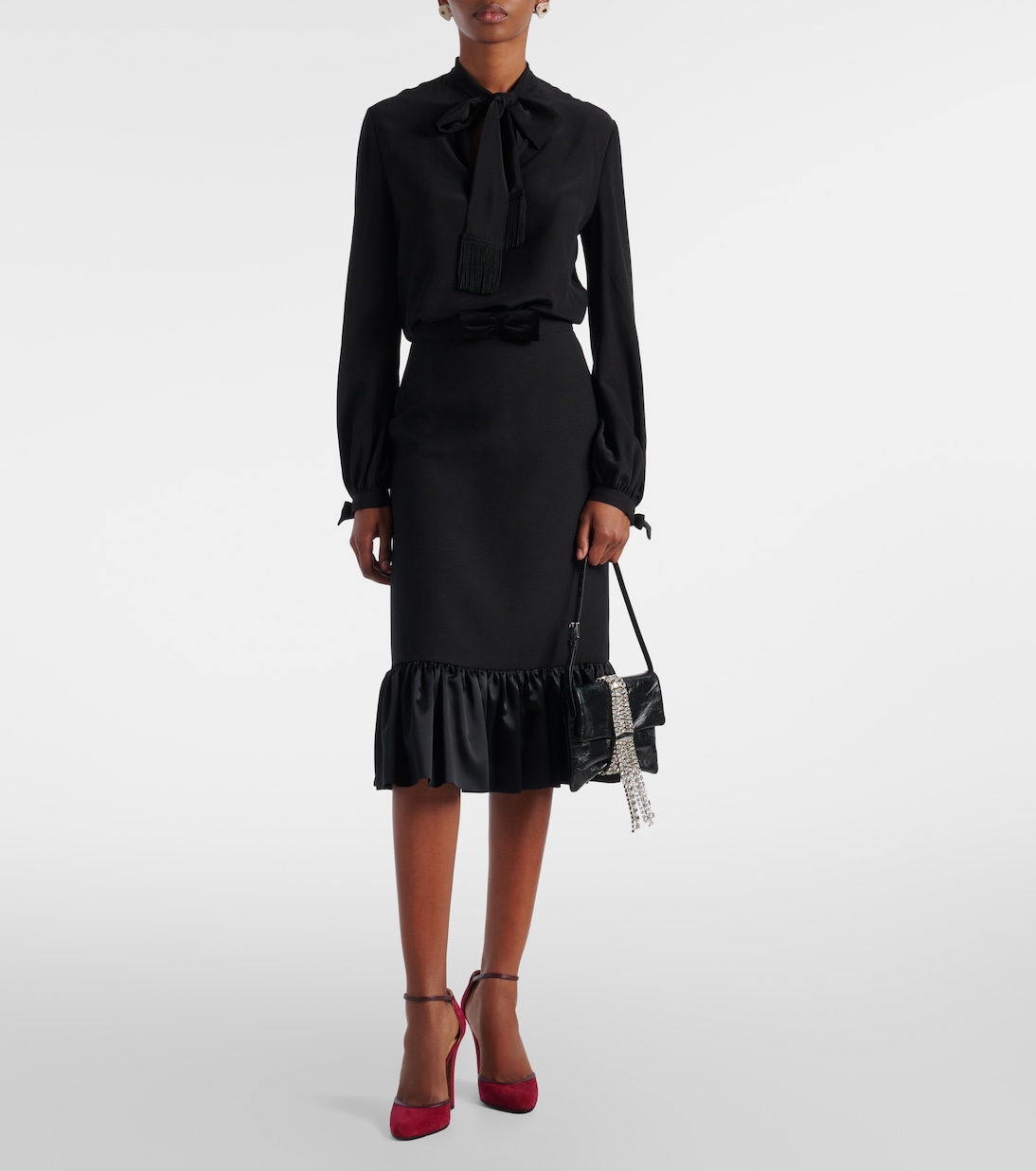 Zandra embellished leather shoulder bag | Jimmy Choo