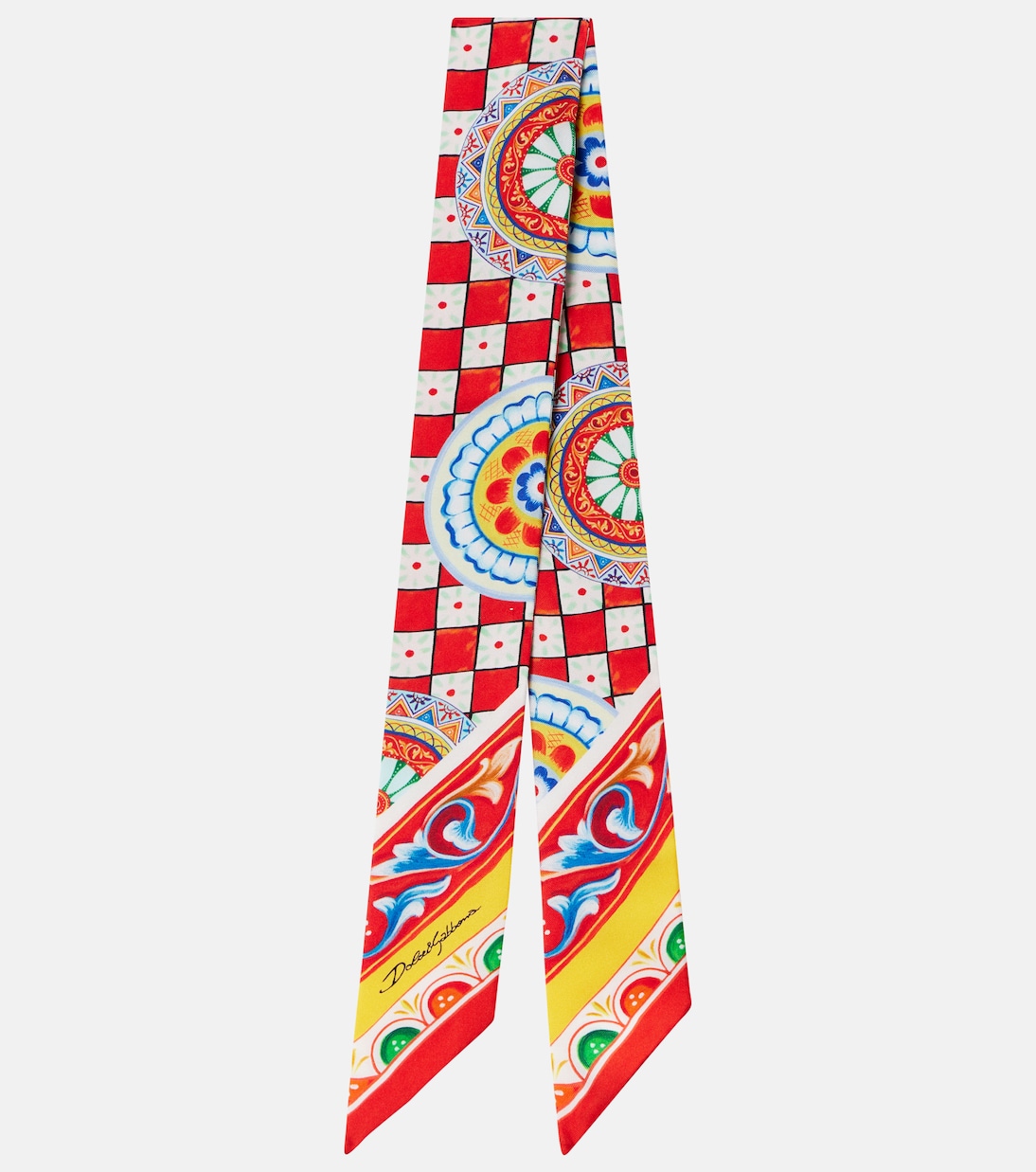 Pañuelo Carretto de sarga de seda  | Dolce&Gabbana
