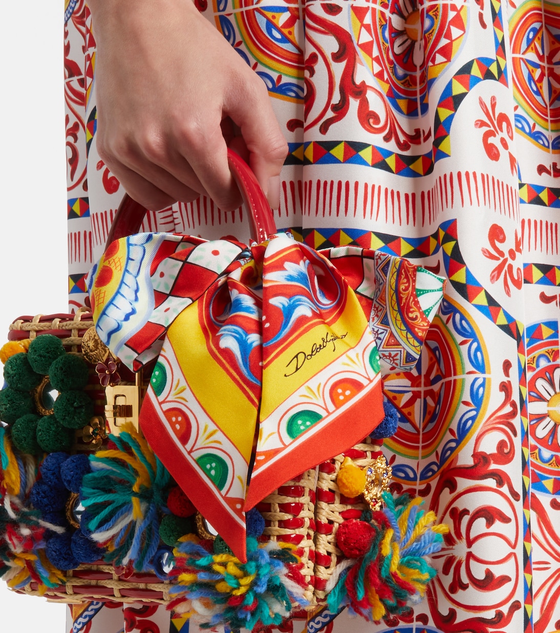 Pañuelo Carretto de sarga de seda  | Dolce&Gabbana