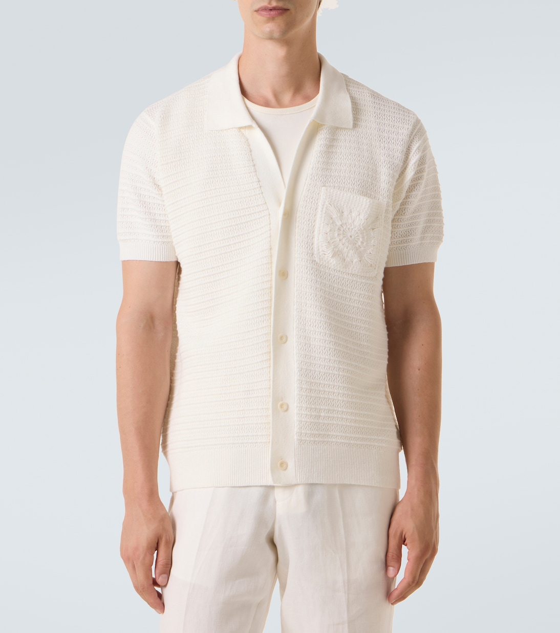 Chemise César en crochet de coton | Frescobol Carioca