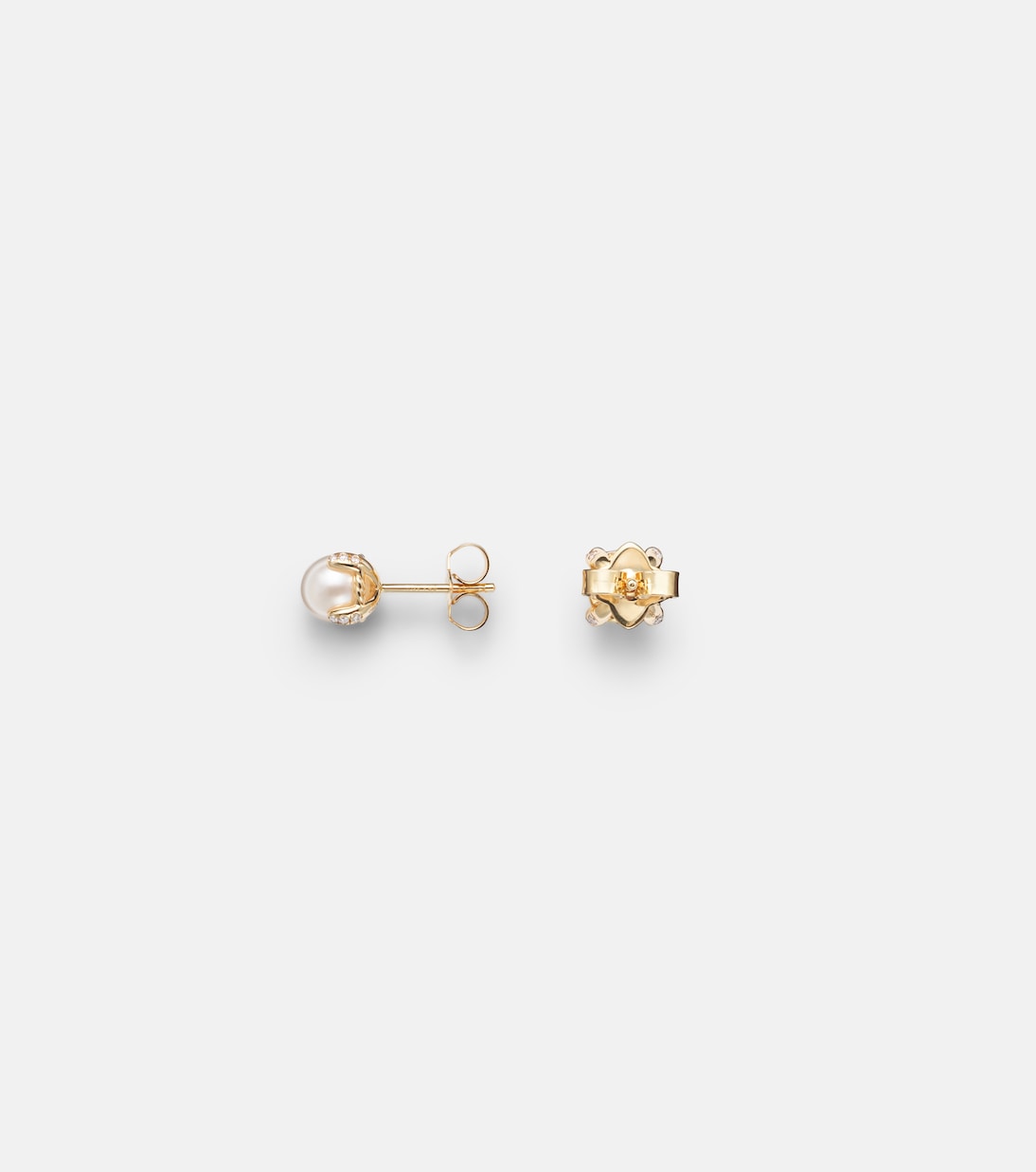 Pearl Classics 18kt gold earrings with pearls and diamonds | David Yurman