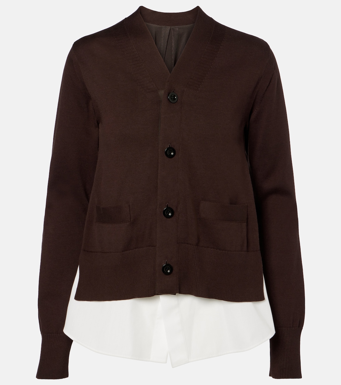 Cárdigan de algodón a capas | Sacai