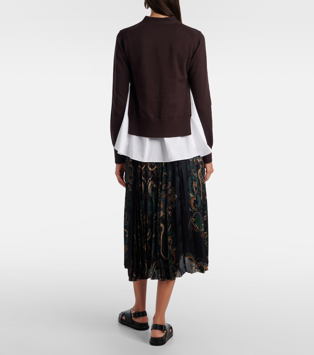 Cárdigan de algodón a capas | Sacai