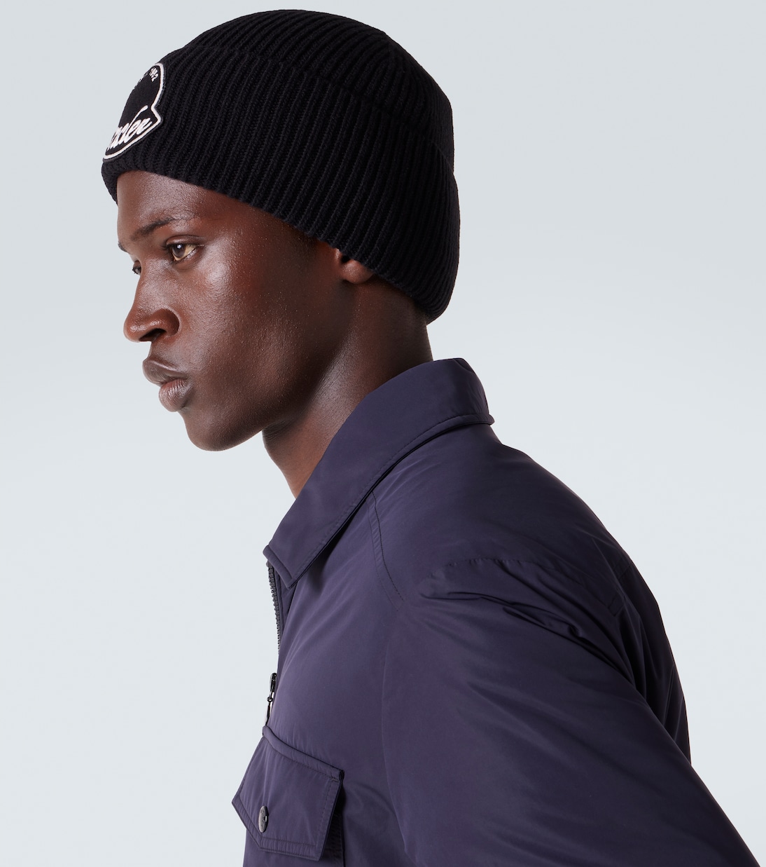 Logo ribbed-knit virgin wool beanie  | Moncler