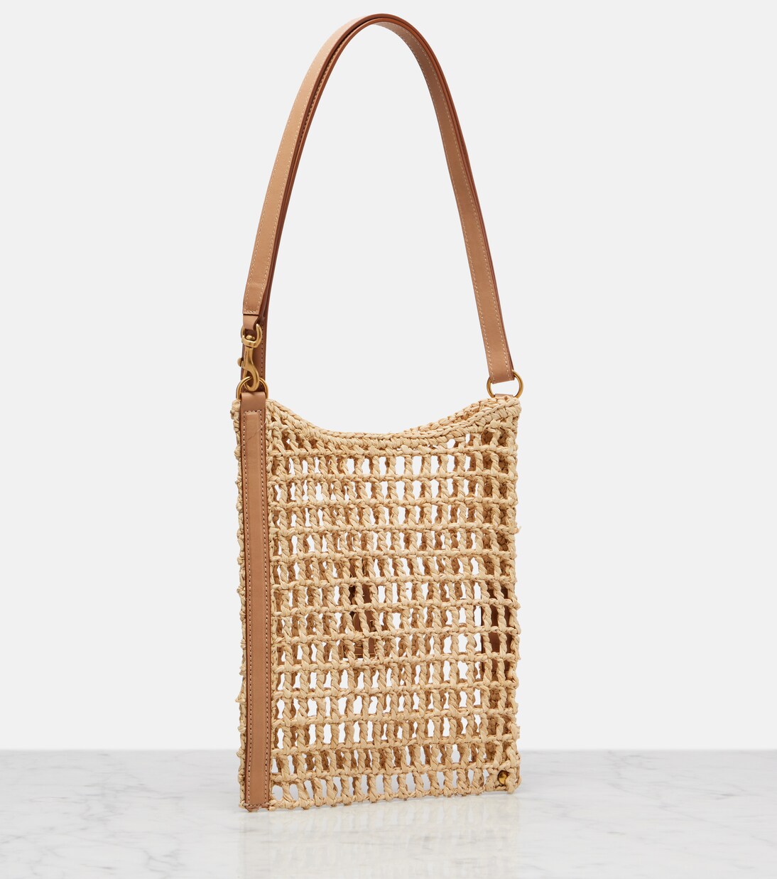 Oxalis Mini raffia shoulder bag | Saint Laurent