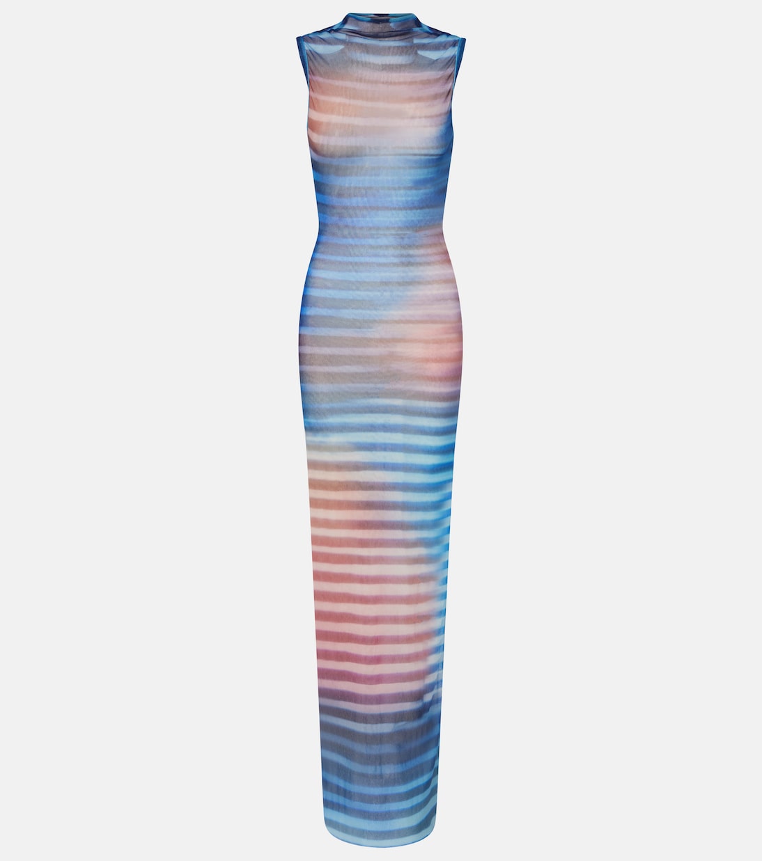 Air striped tulle maxi dress | Jean Paul Gaultier
