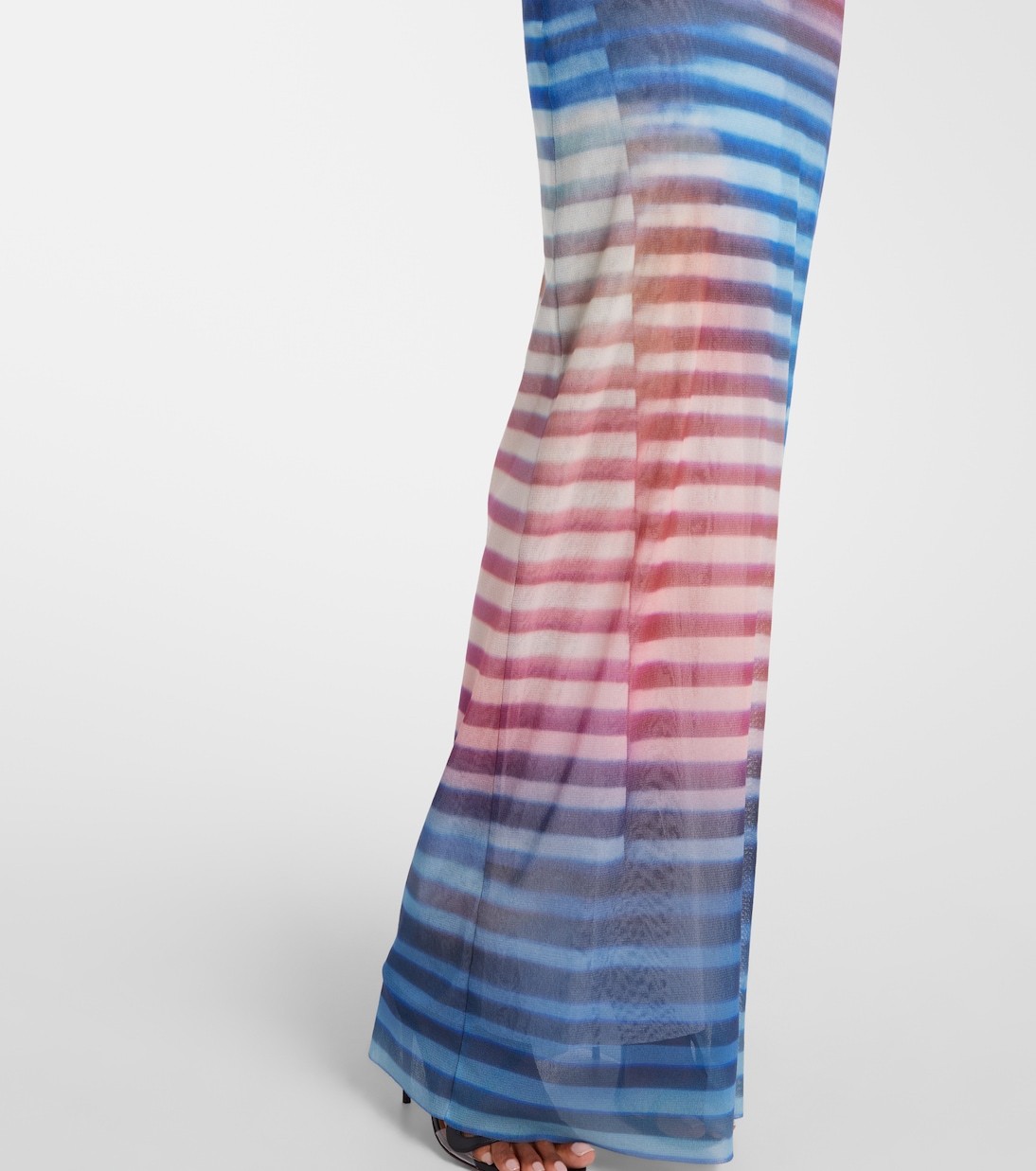 Air striped tulle maxi dress | Jean Paul Gaultier