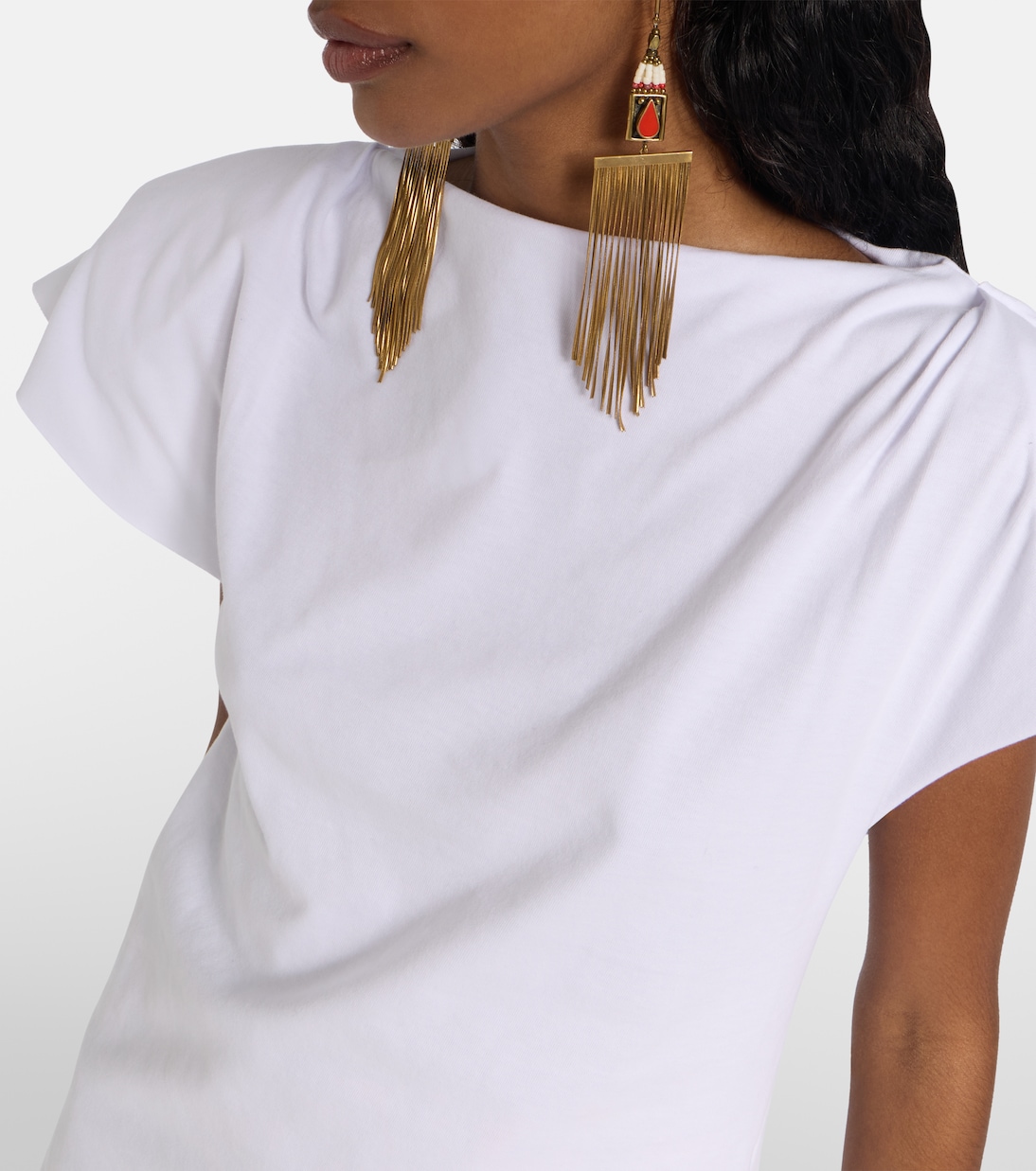 Sebani asymmetric cotton T-shirt | Isabel Marant