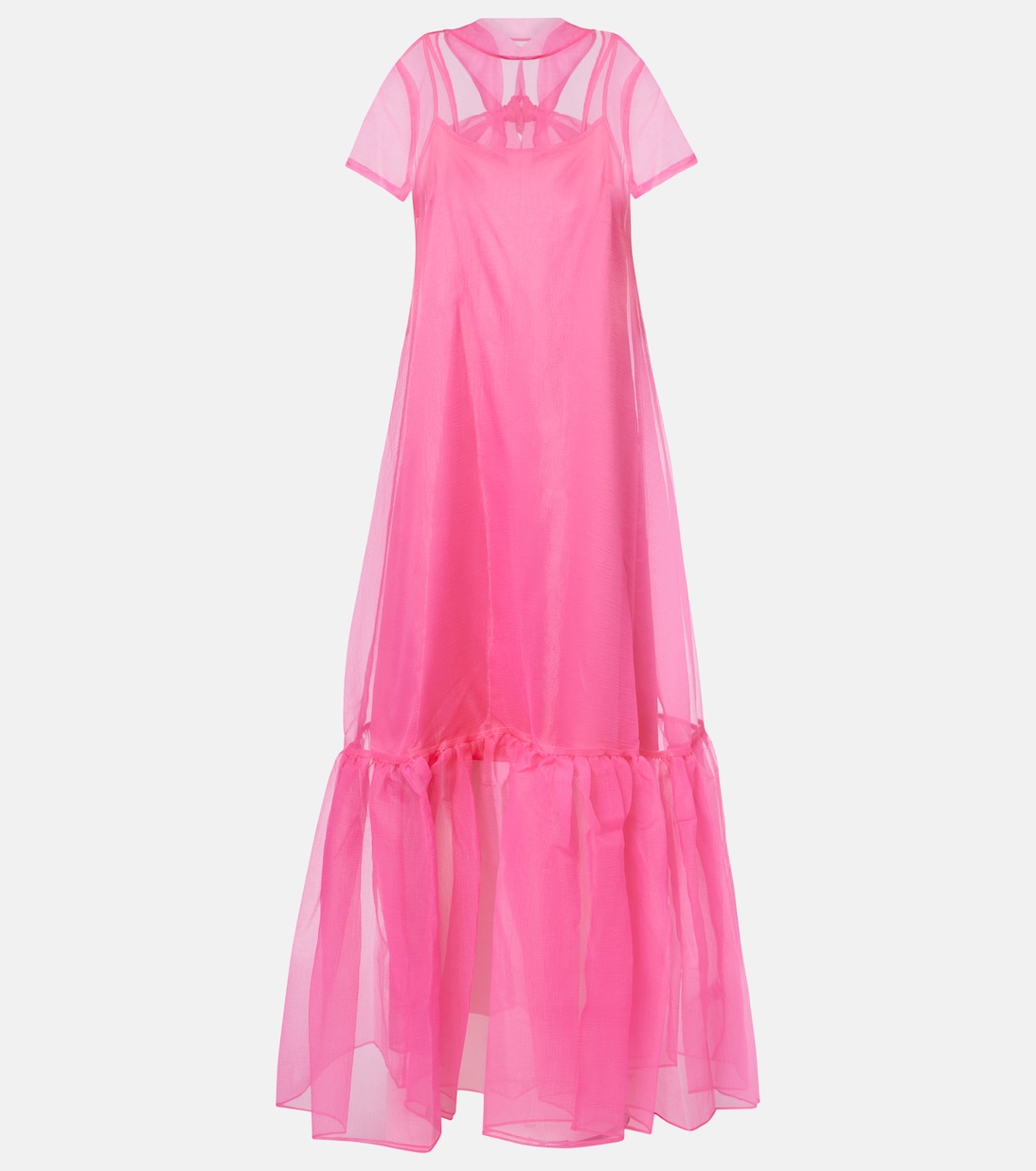 Abito lungo in tulle a balze | Staud