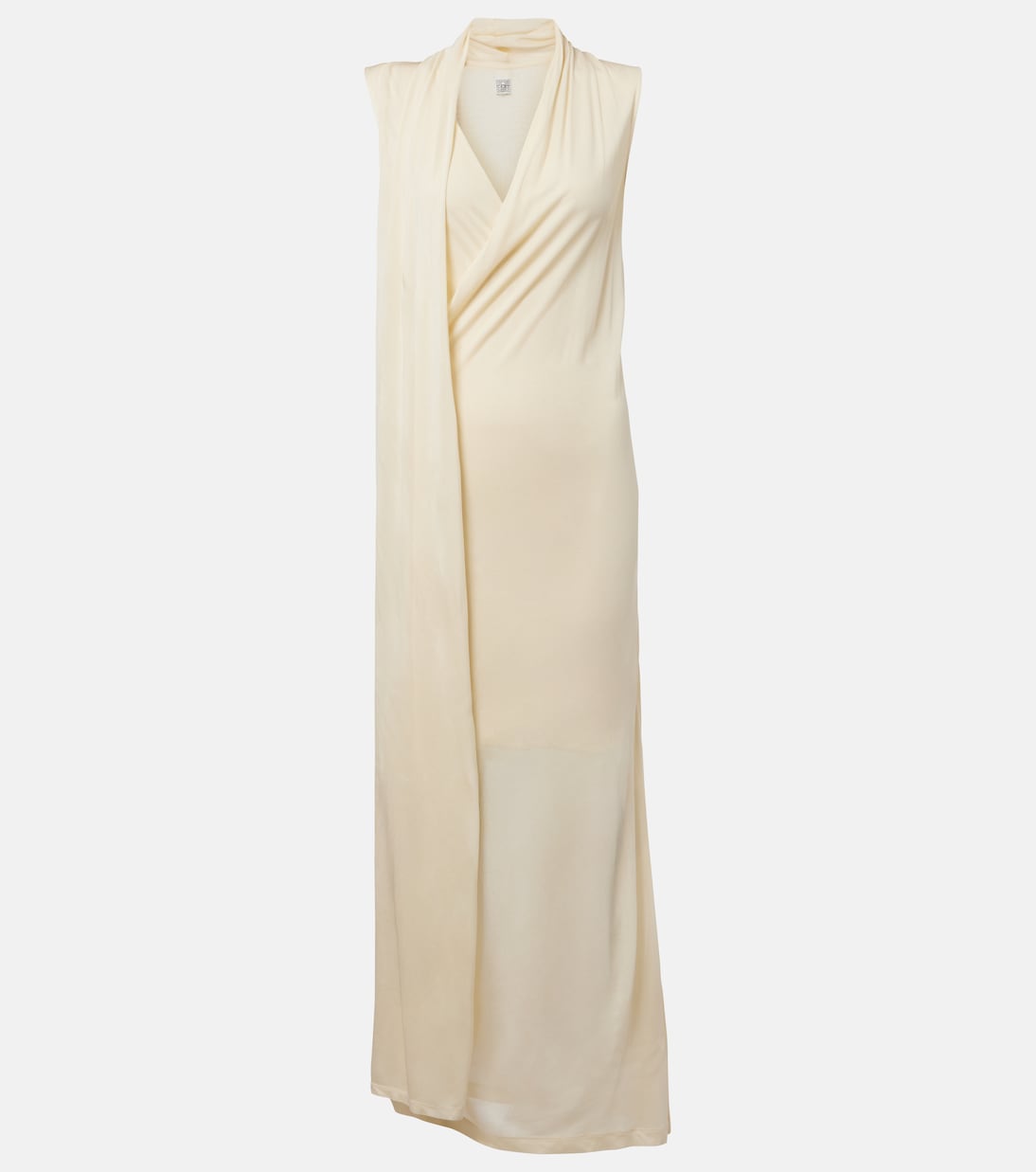Draped scarf-detail jersey wrap dress | Toteme