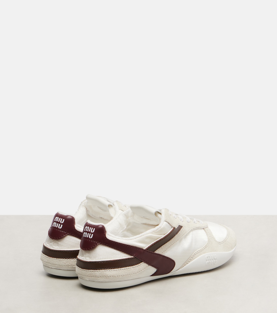 Gymnasium suede-trimmed sneakers | Miu Miu