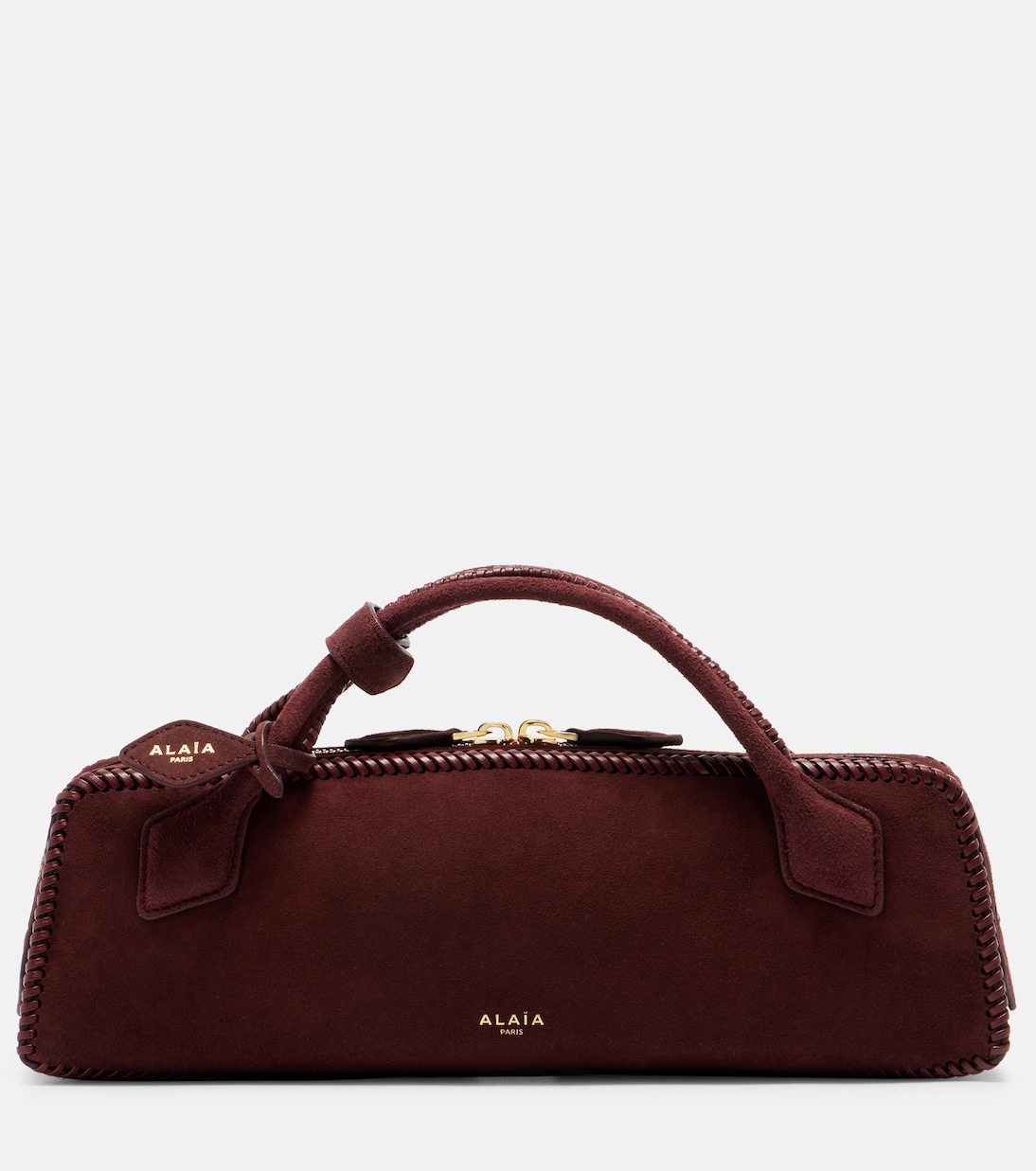 Le Teckel Small suede clutch | Alaïa