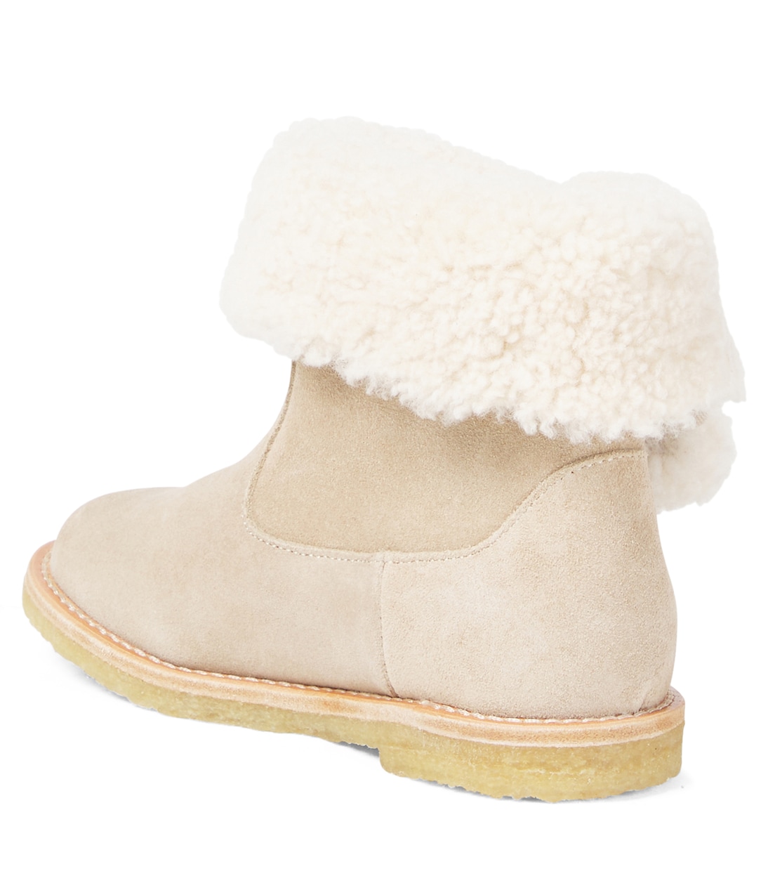 Stiefel Julienne aus Veloursleder mit Shearling | Bonpoint