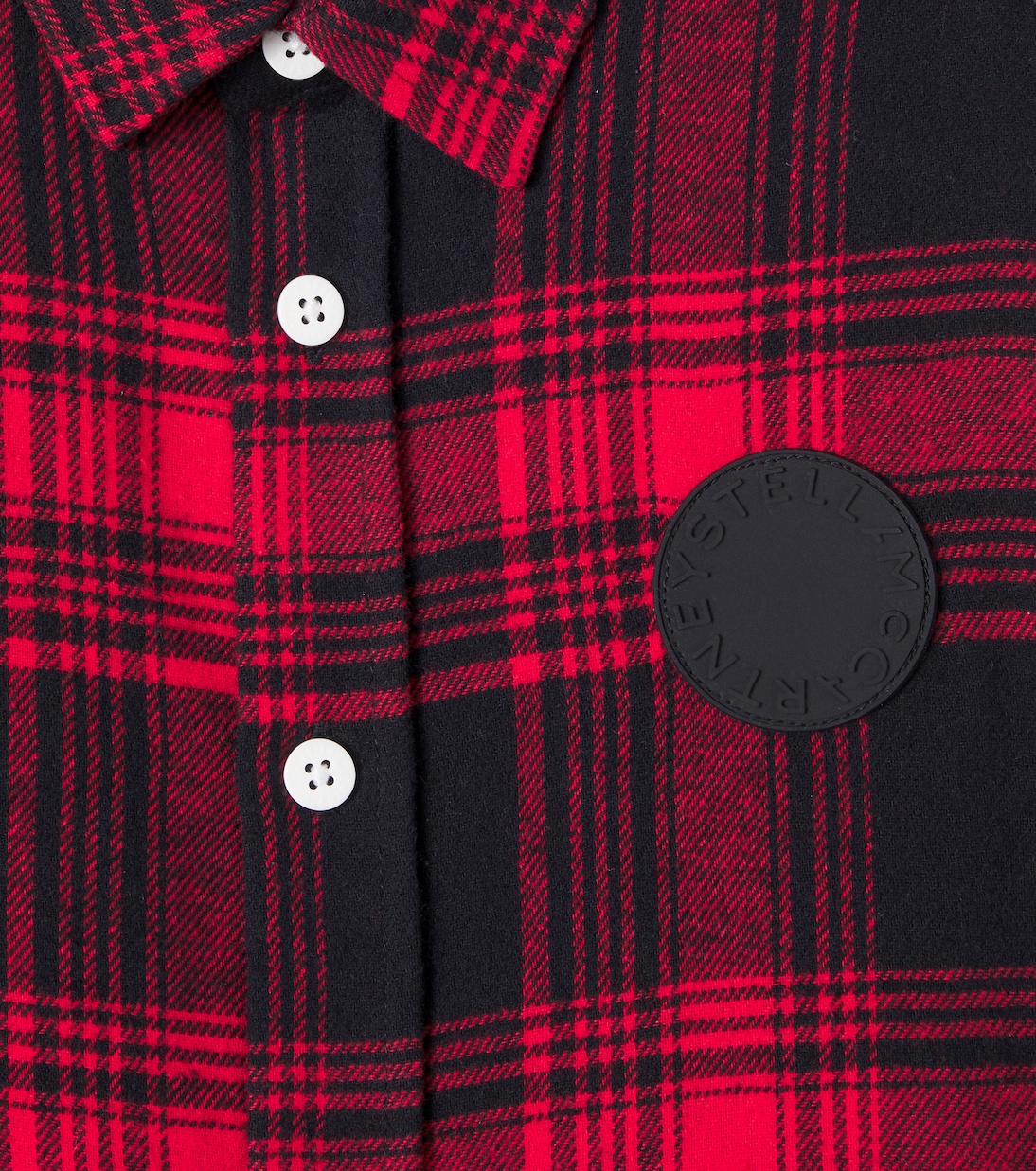 Camisa de algodón a cuadros colorblock | Stella McCartney Kids