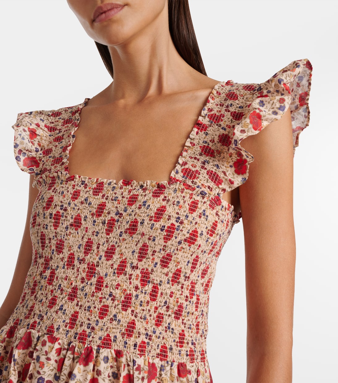 Abito midi Kendall in voile di cotone con stampa floreale | Rixo
