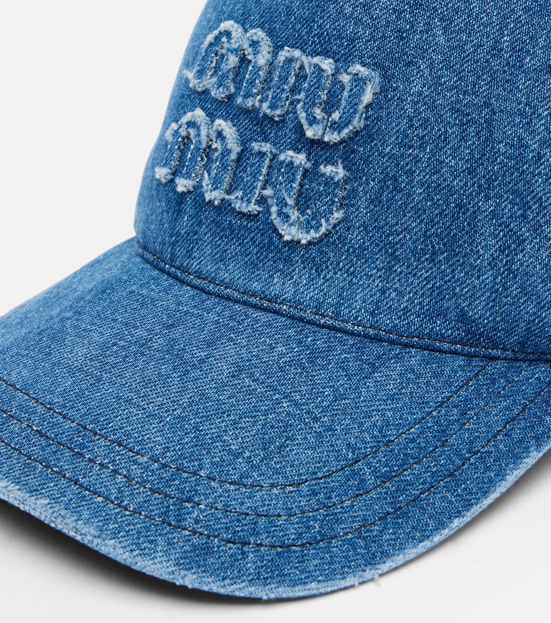 Logo denim baseball cap | Miu Miu