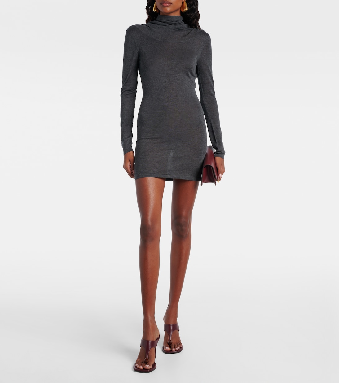 Rayne silk and cashmere minidress | Aya Muse