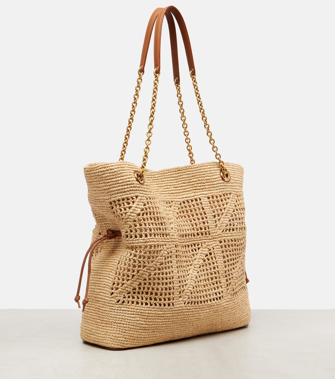 Jamie Cassandre raffia tote bag | Saint Laurent