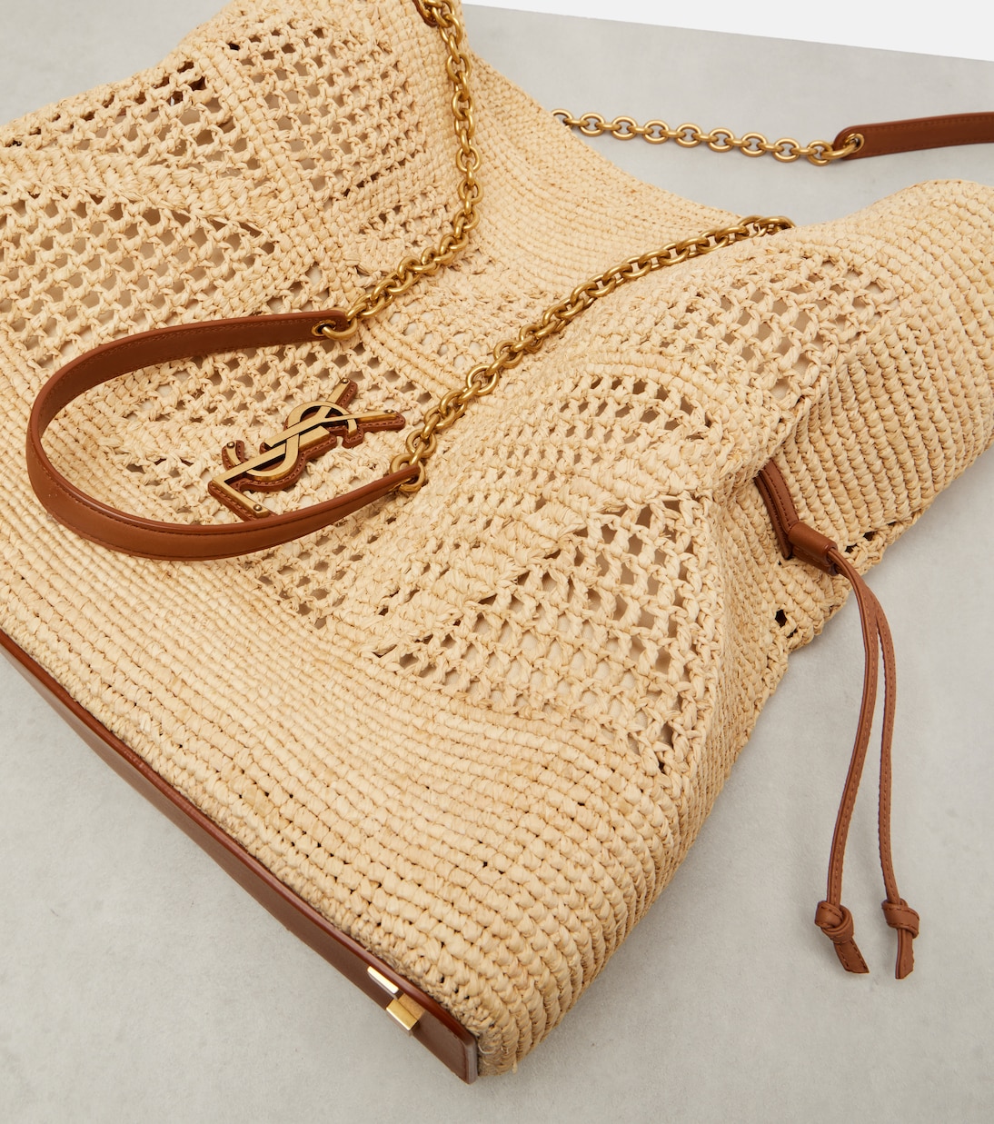 Jamie Cassandre raffia tote bag | Saint Laurent