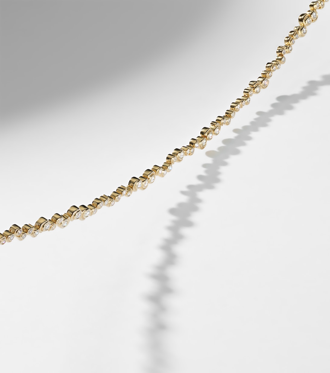 Collier Riviere Escargots 9kt gold necklace with diamonds | Yvonne Léon