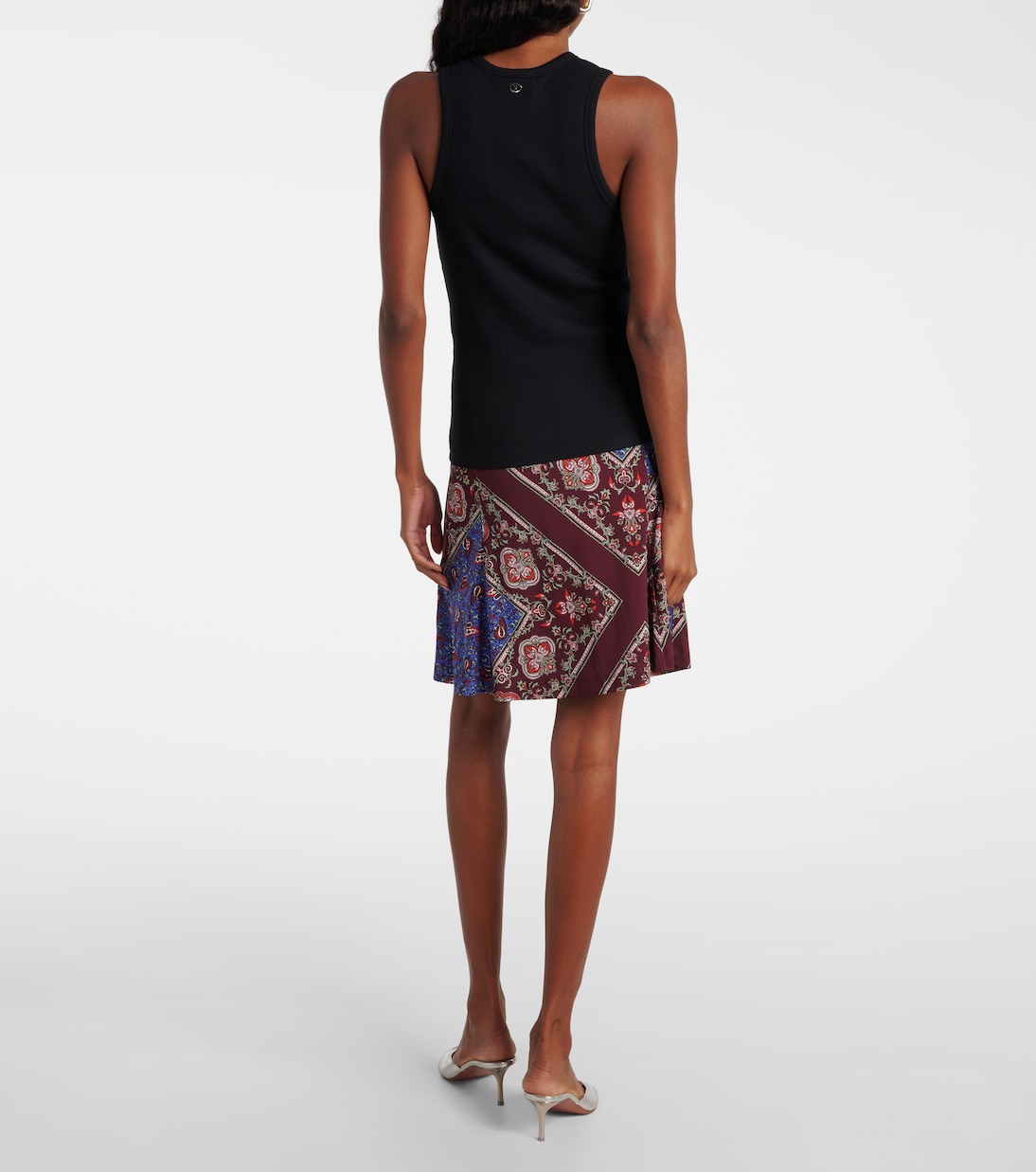 Embellished cotton-blend tank top | Rabanne