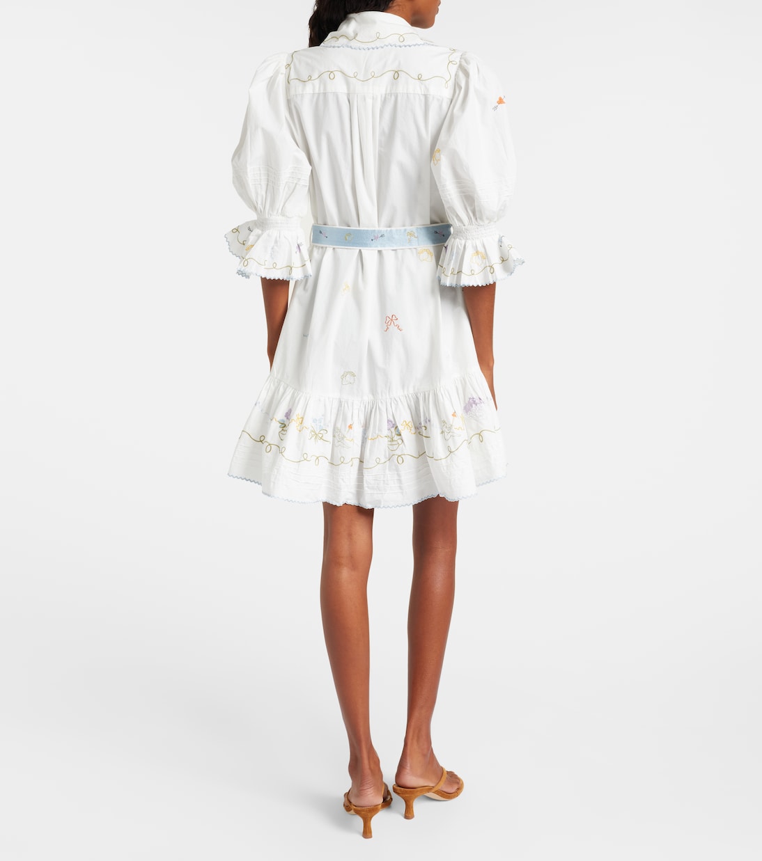 Giulia embroidered cotton minidress | Alémais