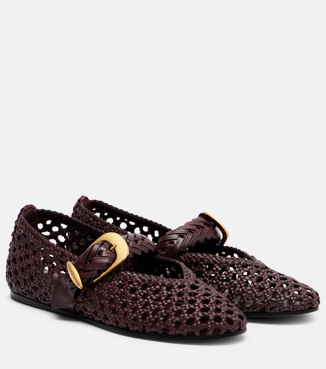 Ballerine Helix in pelle intrecciata | Zimmermann
