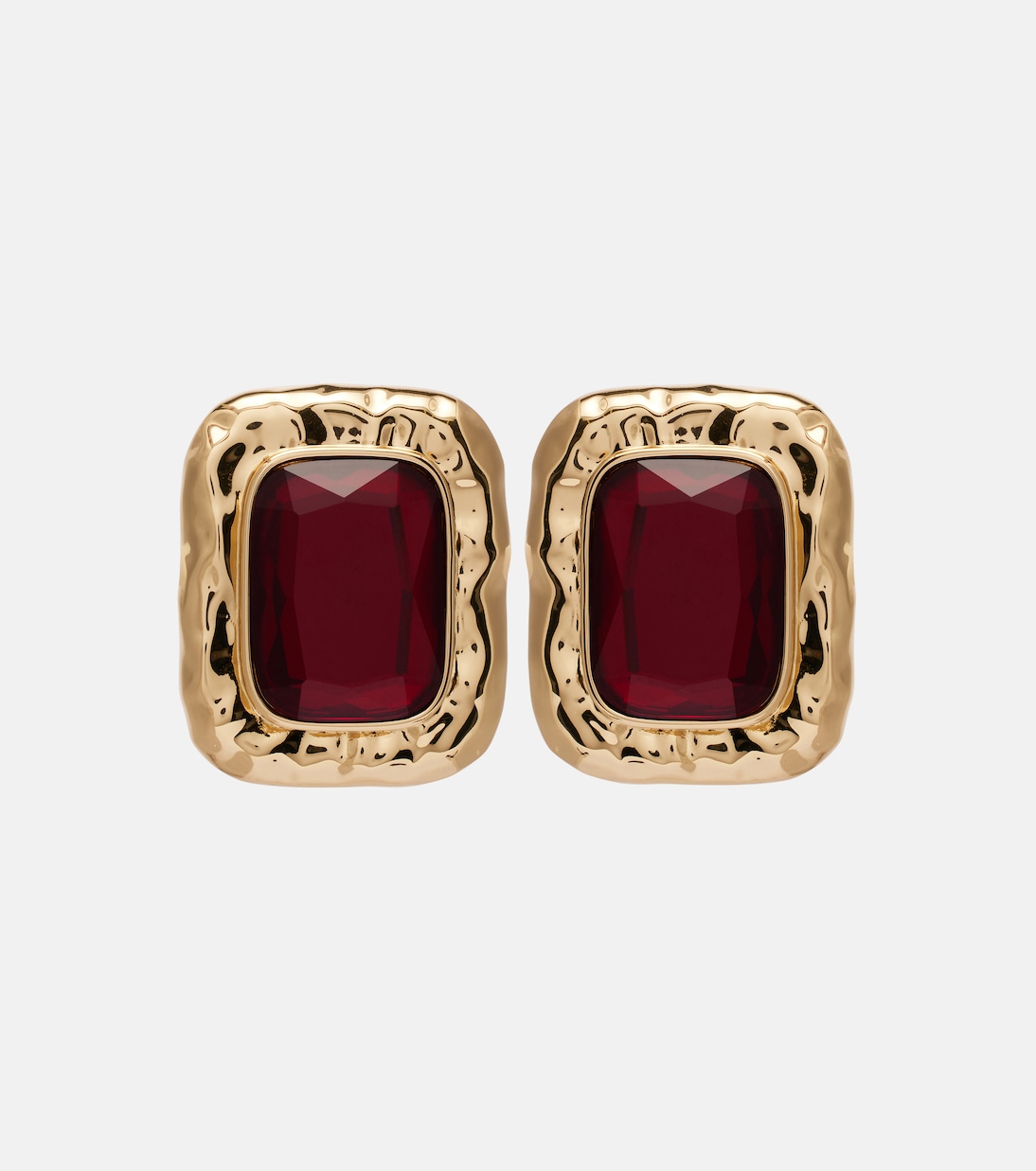Embellished gold-plated earrings | Self-Portrait