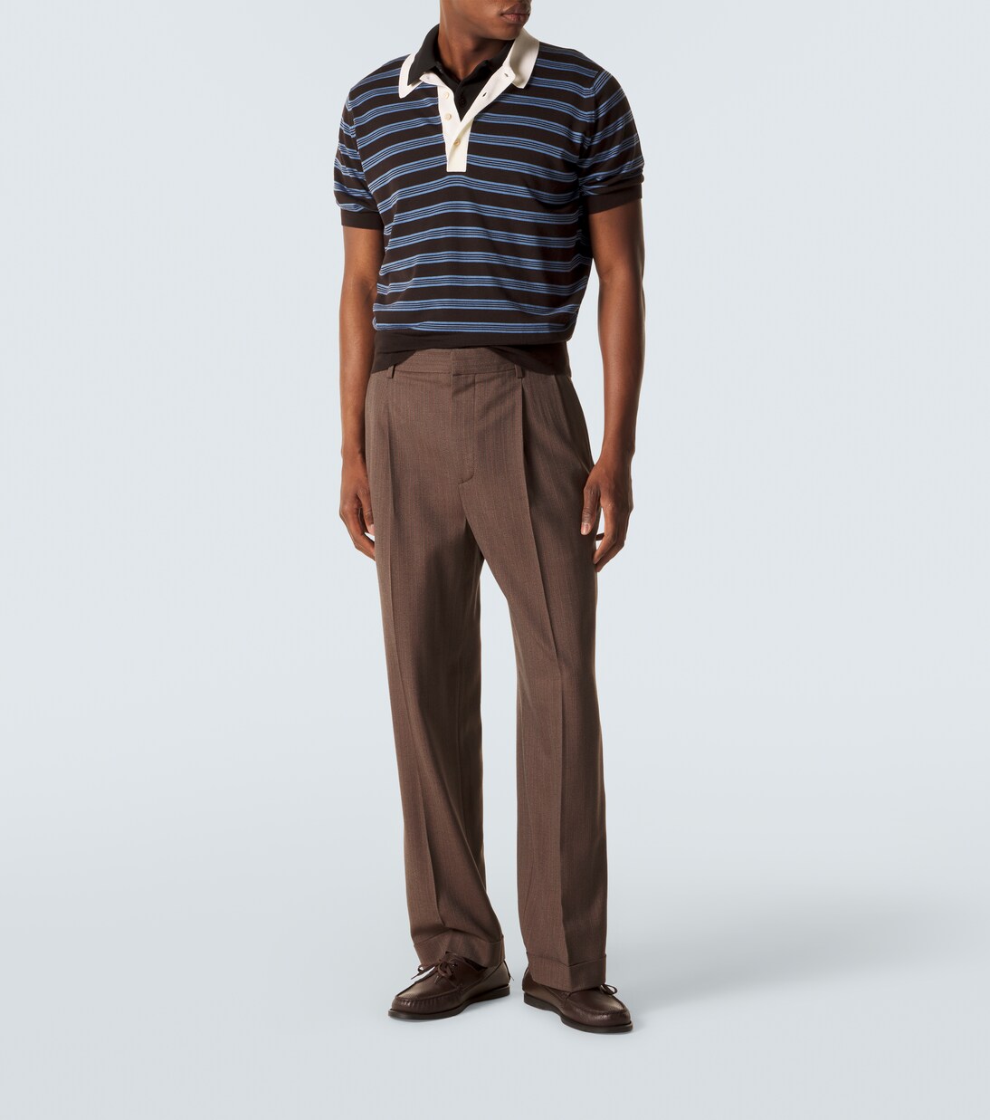 Breeze striped wool polo sweater | Wales Bonner