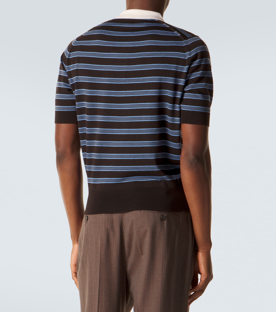 Breeze striped wool polo sweater | Wales Bonner